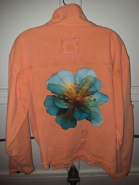 POL Coral Orange Corduroy Jacket